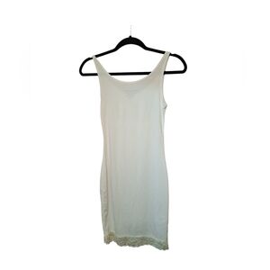 Miraclesuit White Chemise Slip LINER Ladies 6 Lace Trim Romantic Slimming READ